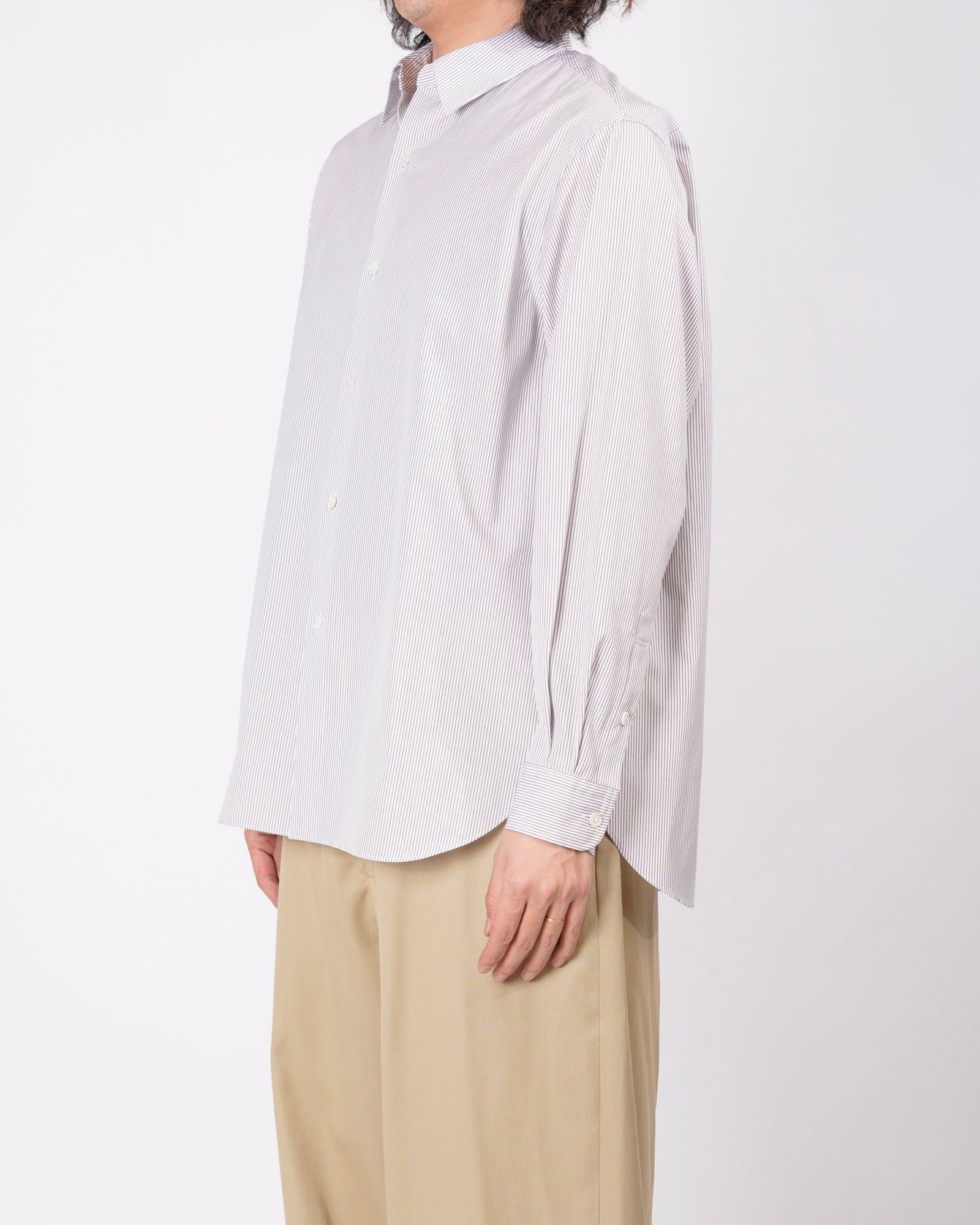CANCLINI FRENCH FRONT L/S SHIRTS（BROWN）