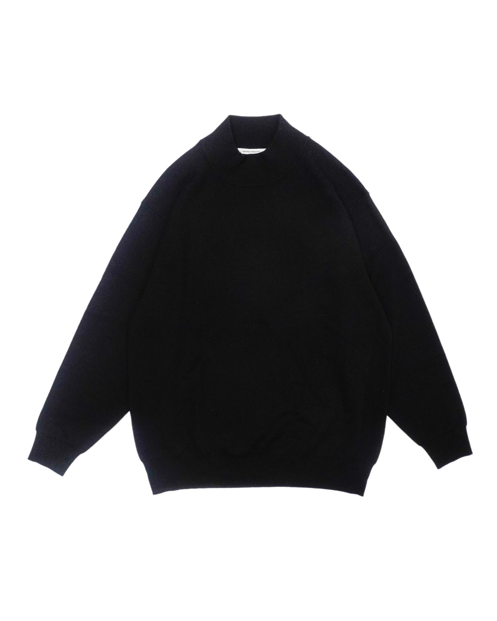HIGH GAUGE CREW NECK KNIT（BLACK）