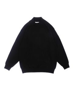 HIGH GAUGE CREW NECK KNIT（BLACK）