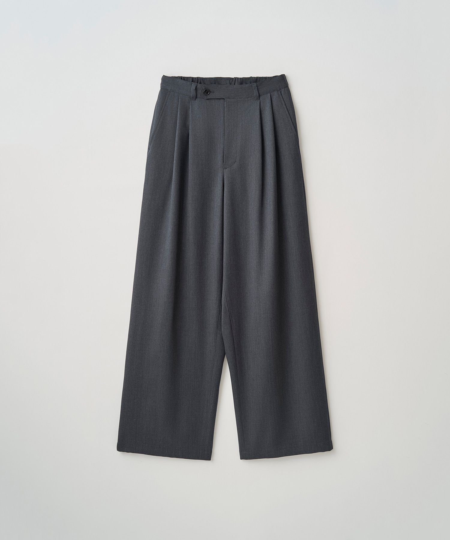 2TUCK WIDE EASY PANTS（GRAY）