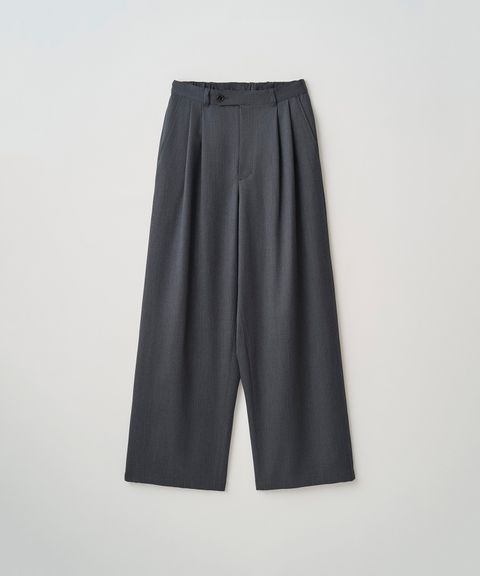 2TUCK WIDE EASY PANTS（GRAY）