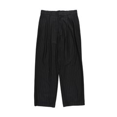 36G Wool Stripe Trouser（BLACK）