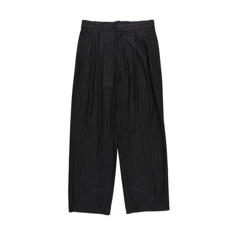 36G Wool Stripe Trouser（BLACK）