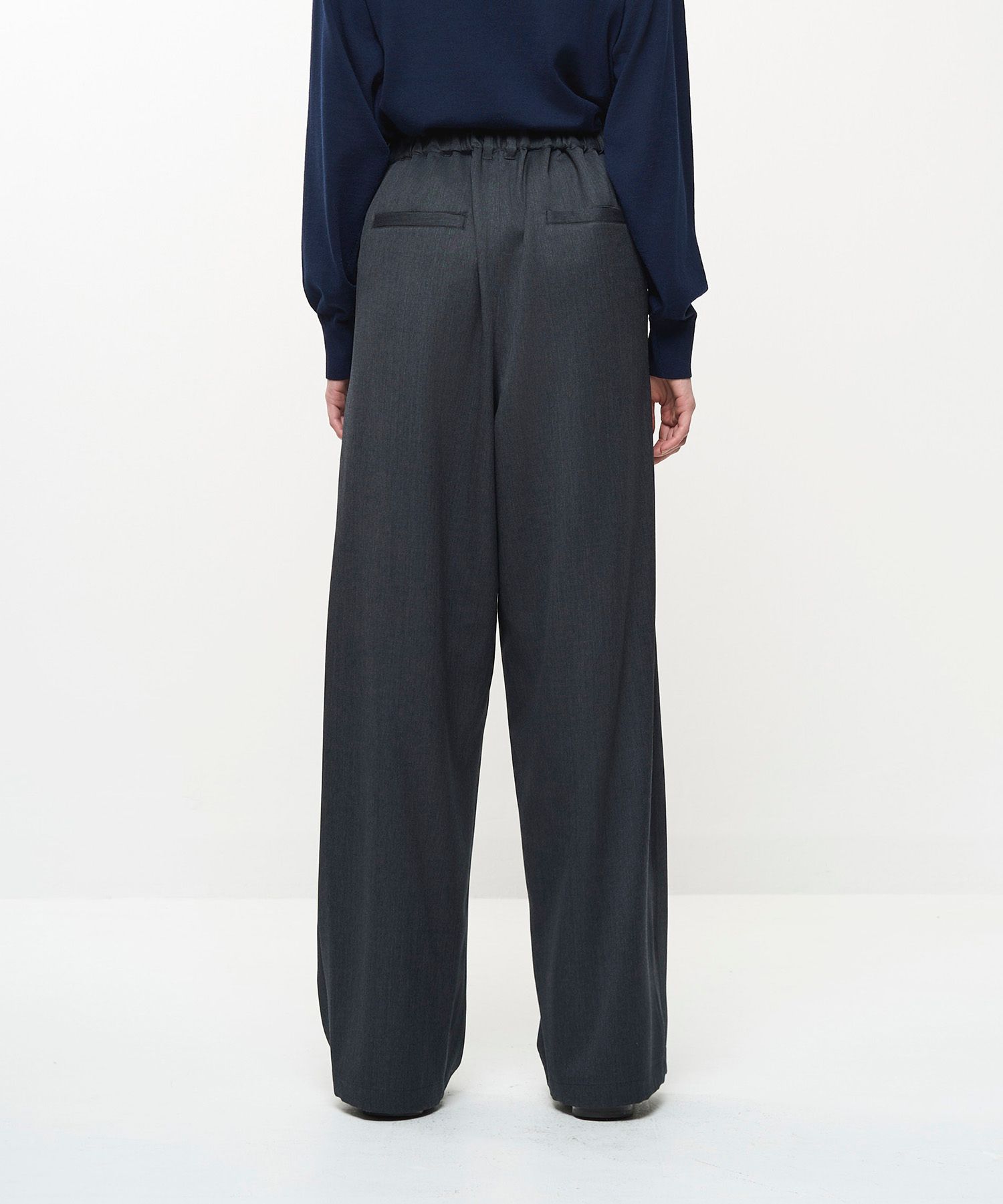 2TUCK WIDE EASY PANTS（GRAY）