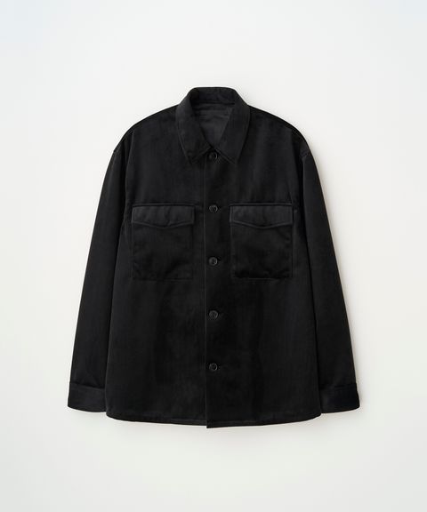 LUSTROUS CORDUROY SHIRT JACKET（BLACK）