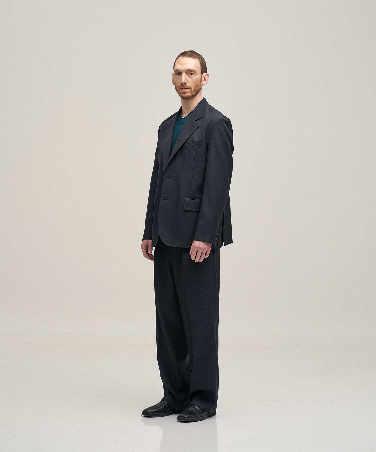 Legacy Single Wool Blazer（HEATHER CHARCOAL）