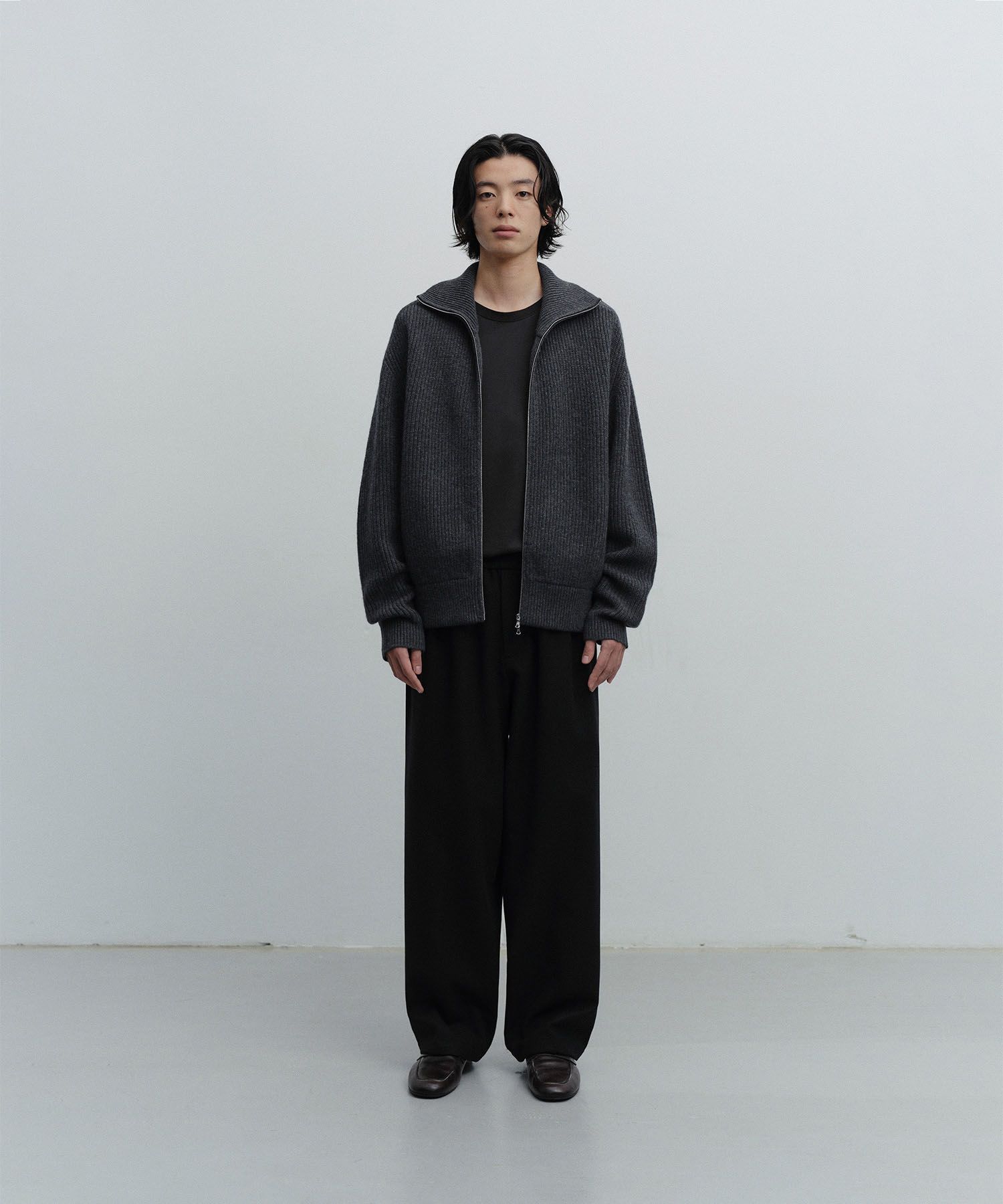 Driving Knit Blouson（HEATHER GRAY）