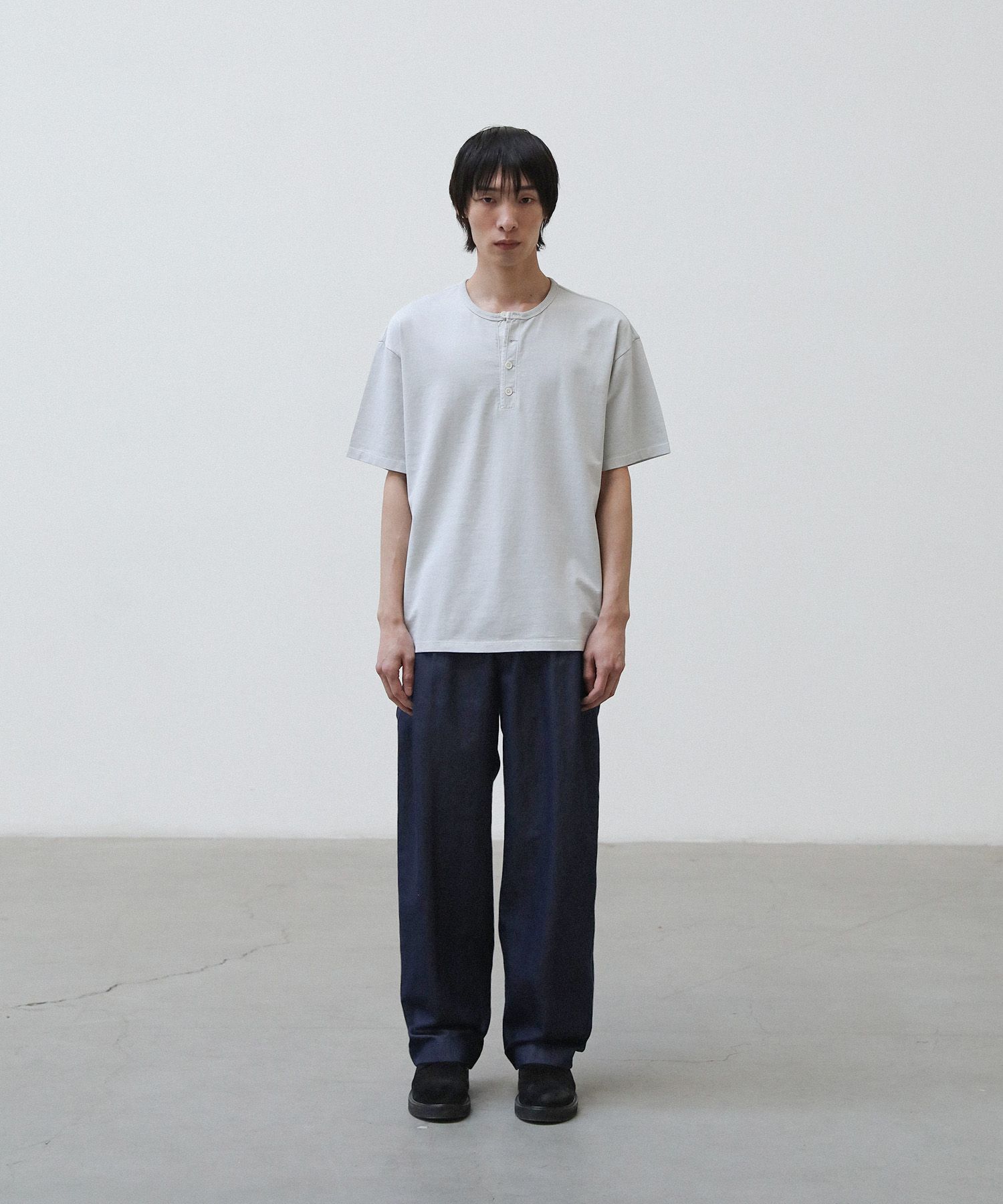 French Henry Neck Garment Tee（DOVE GRAY）