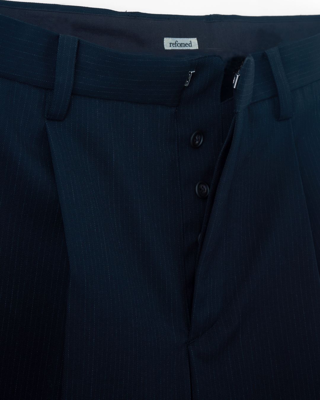 TARP WOOL SLACKS"GABA"（BLACKSTRIPE）