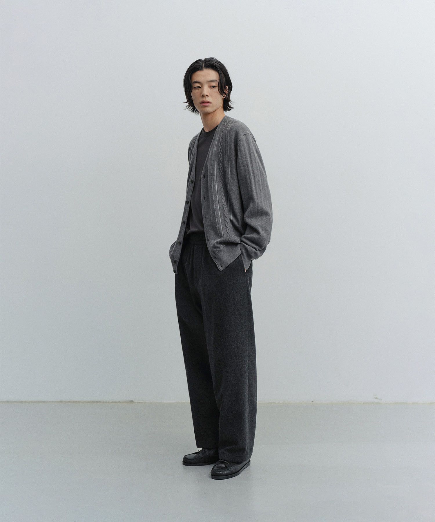 Cashmere Banding Easy Pants（HEATHER CHARCOAL）