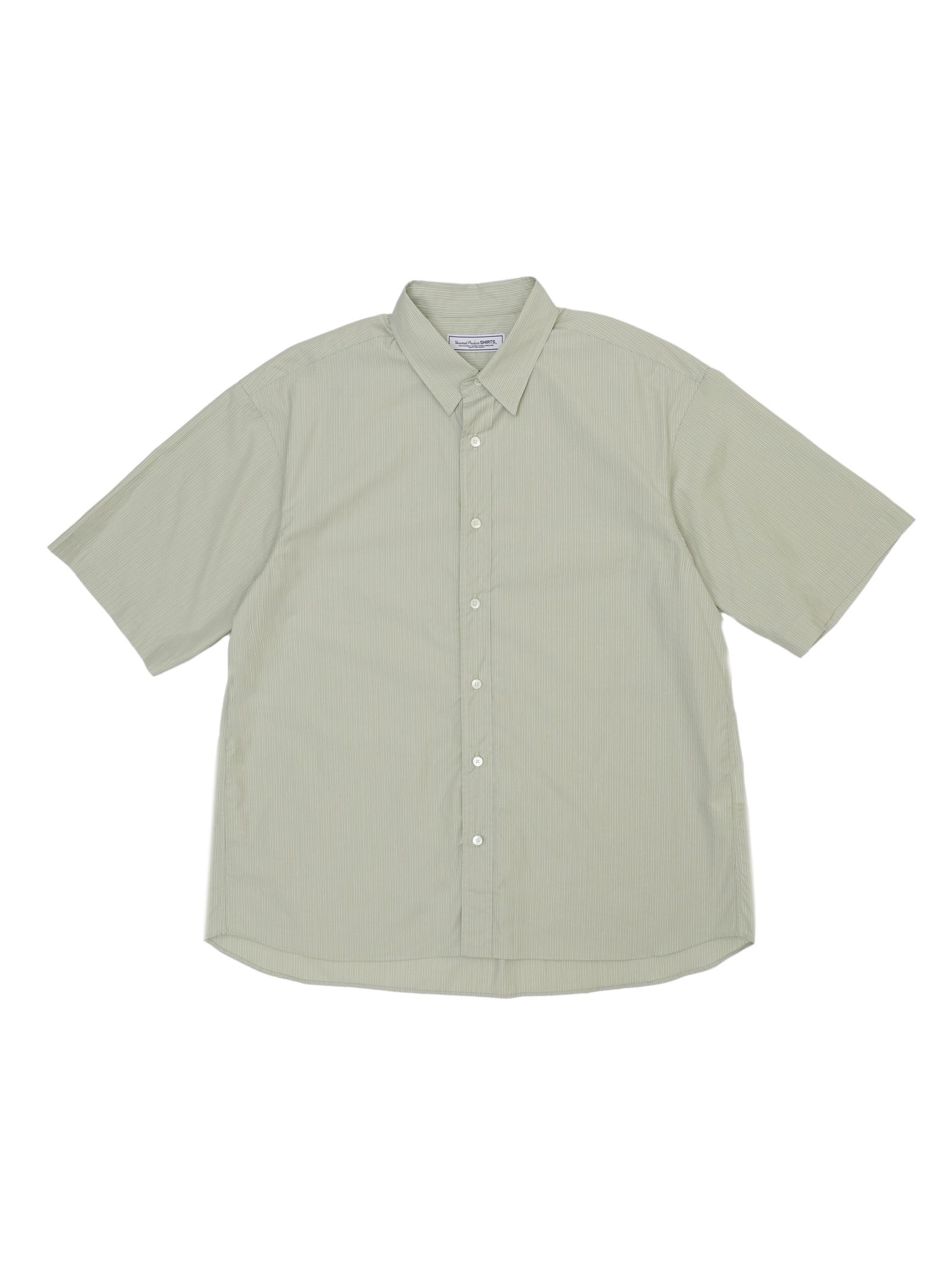 S/S REGULAR SHIRTS（GREEN STRIPE）