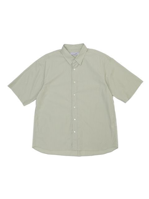 S/S REGULAR SHIRTS（GREEN STRIPE）