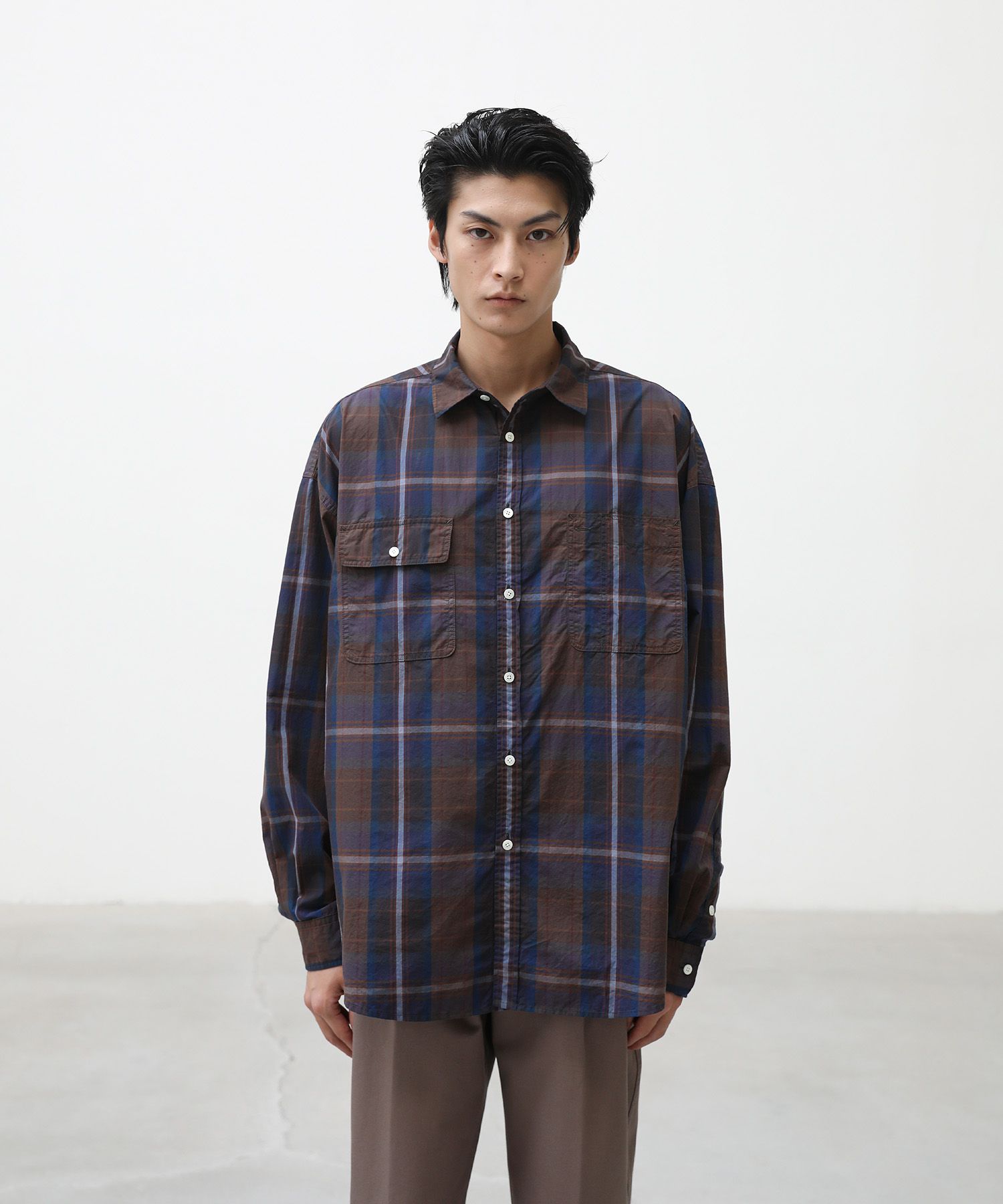 Portland Check Shirt（Brown Blue）