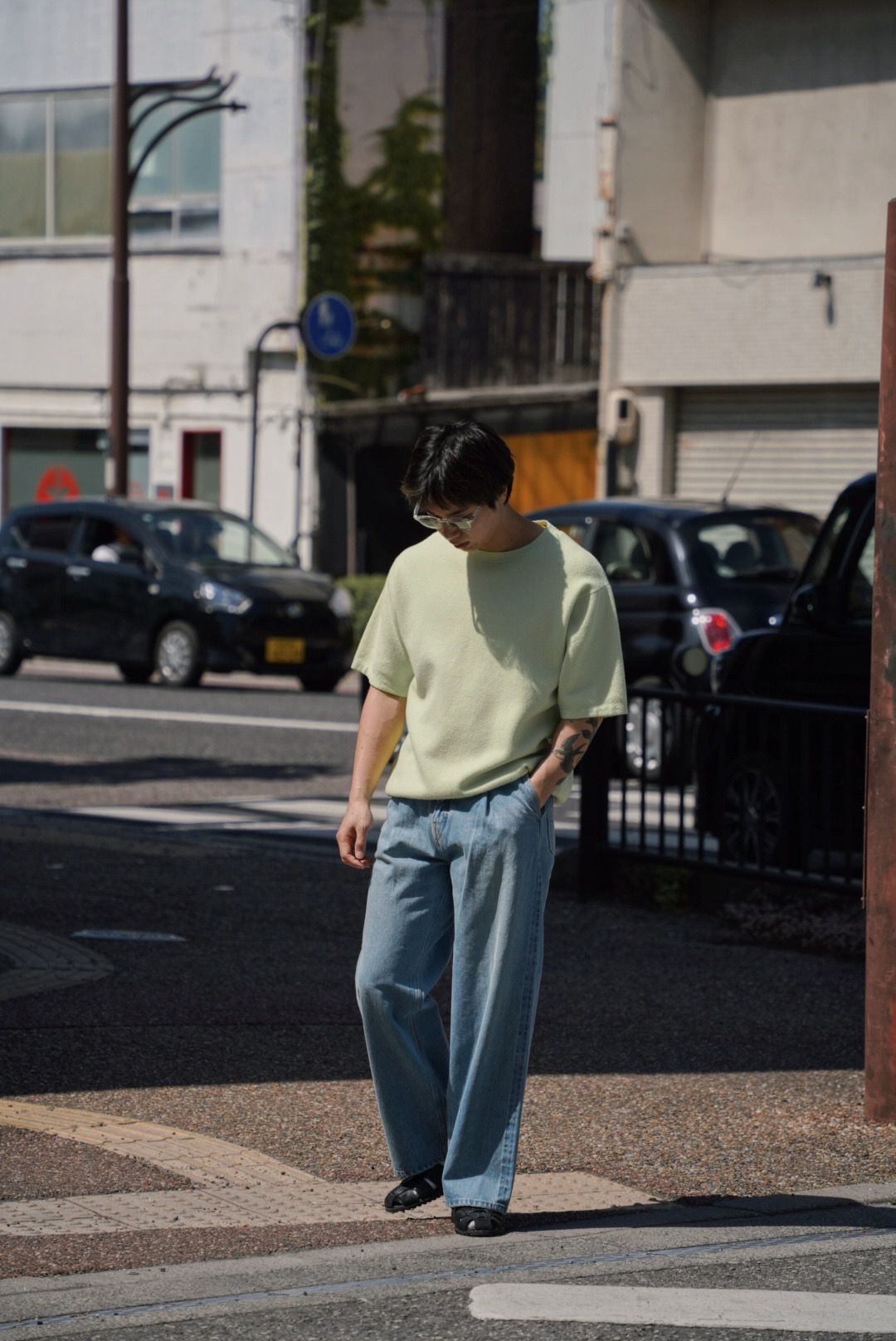 S/S KNIT PULLOVER[LIME]