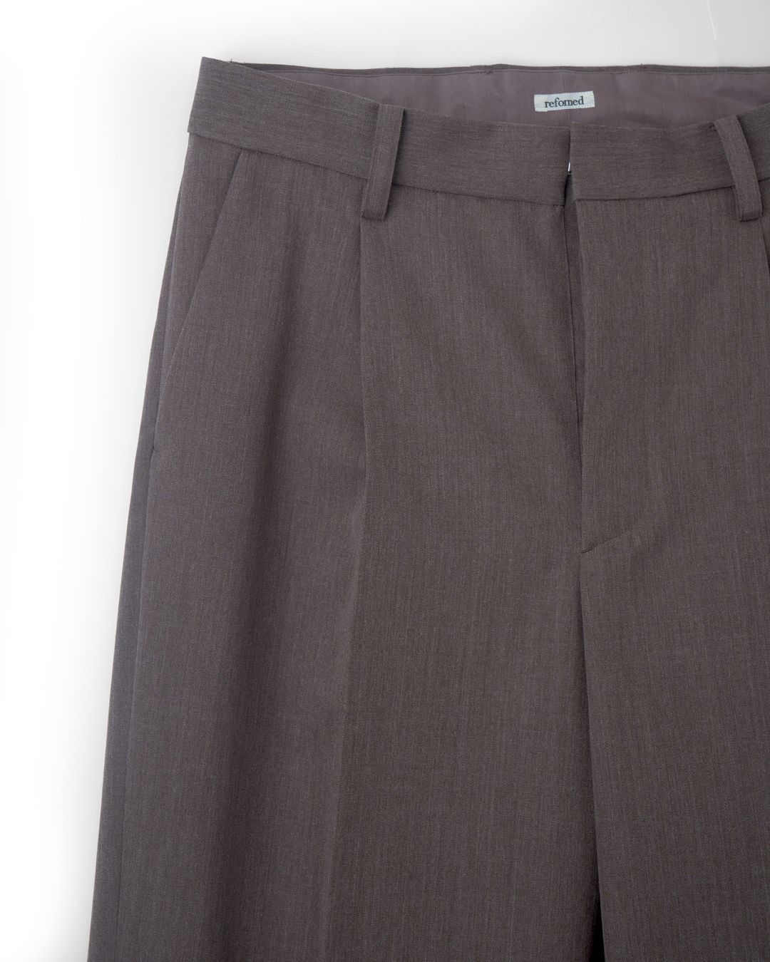 TARP WOOL SLACKS"GABA"（BROWN）