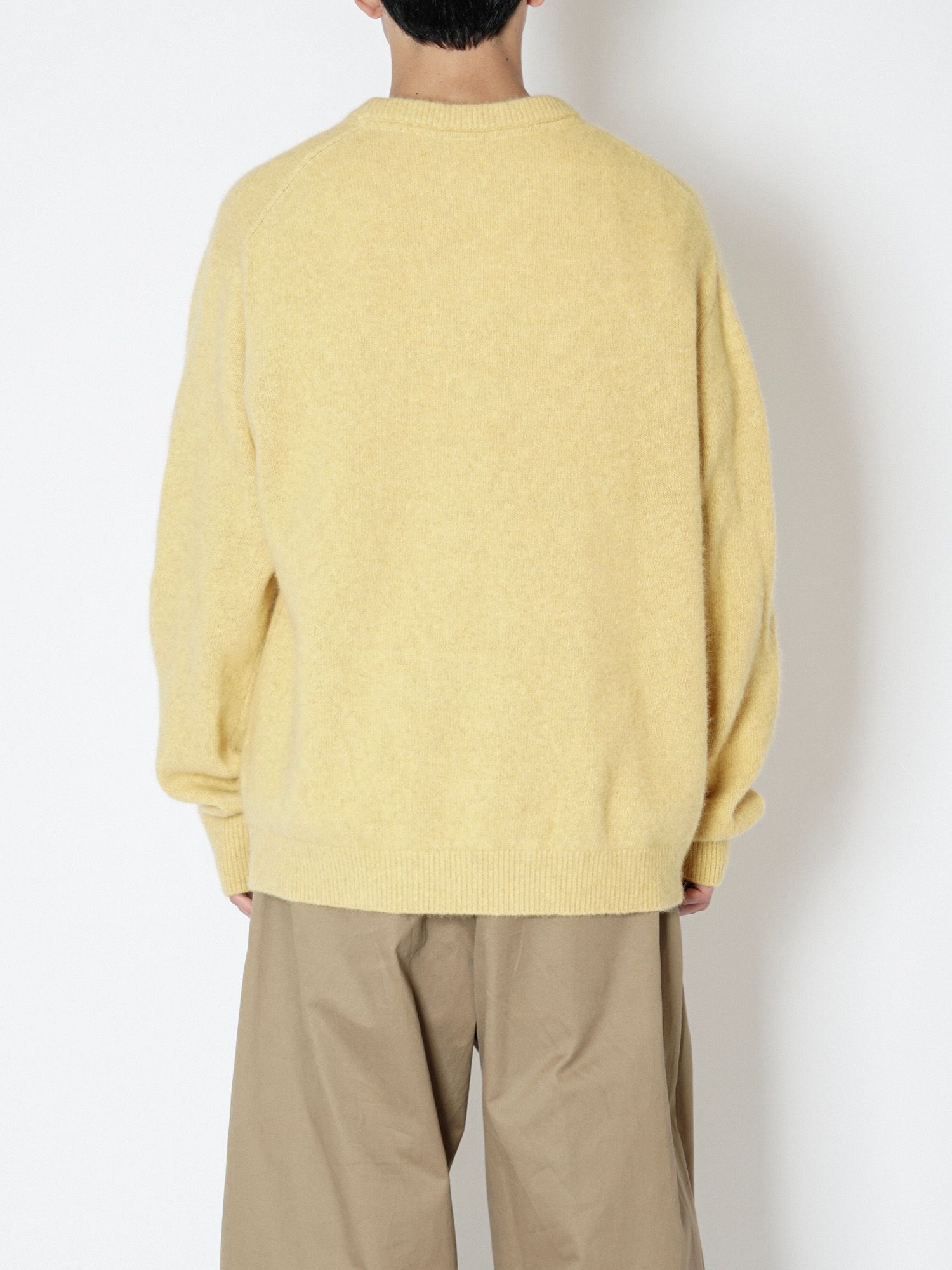 FOX CREW NECK KNIT（YELLOW）