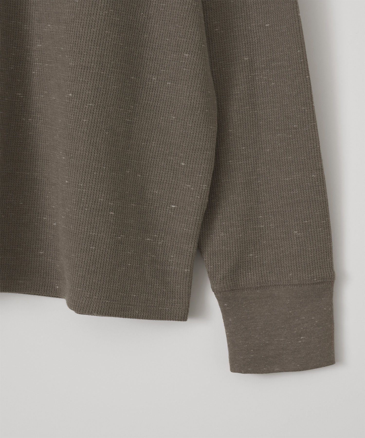 Waffle Henry Pullover（MILD BROWN）