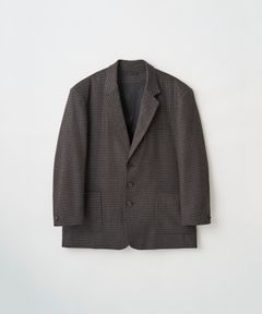 OVERSIZED CHECK JACKET（BROWN）