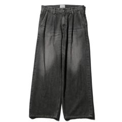 Wide selvedge jeans - Old vintage wash （Mid black）