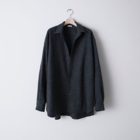 CASHMERE SHIRT JACKET（CHARCOAL GRAY）