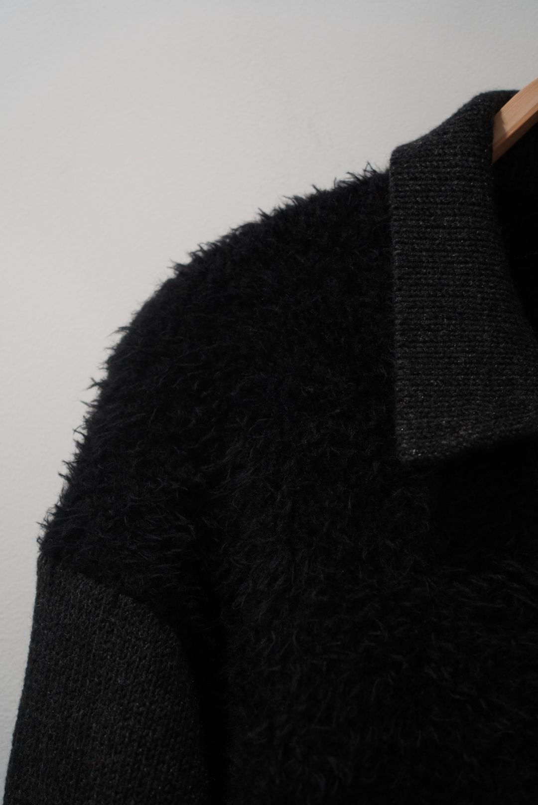 FUR KNIT JACKET（BLACK）