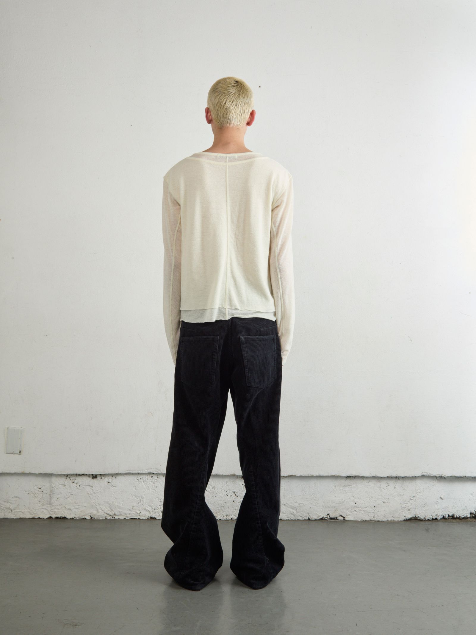 3D TWISTED WIDE LEG JEANS / デニムパンツ / BLACK