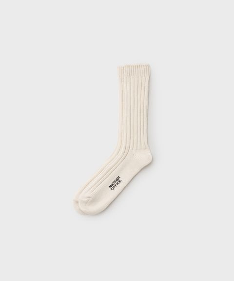 Overlay Ribbed Socks（Ecru）