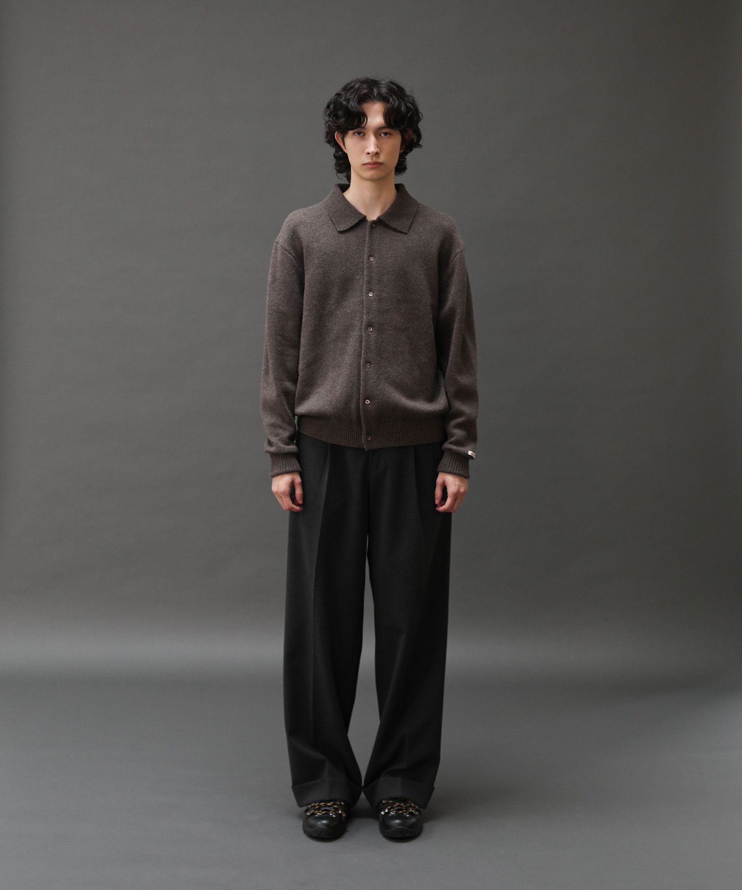 Scape Polo Wool Cardigan（Mole）