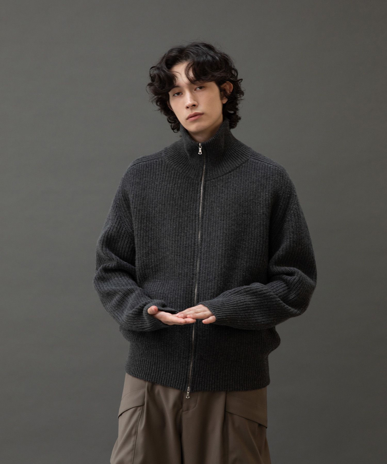 Driving Knit Blouson（Heather Gray）