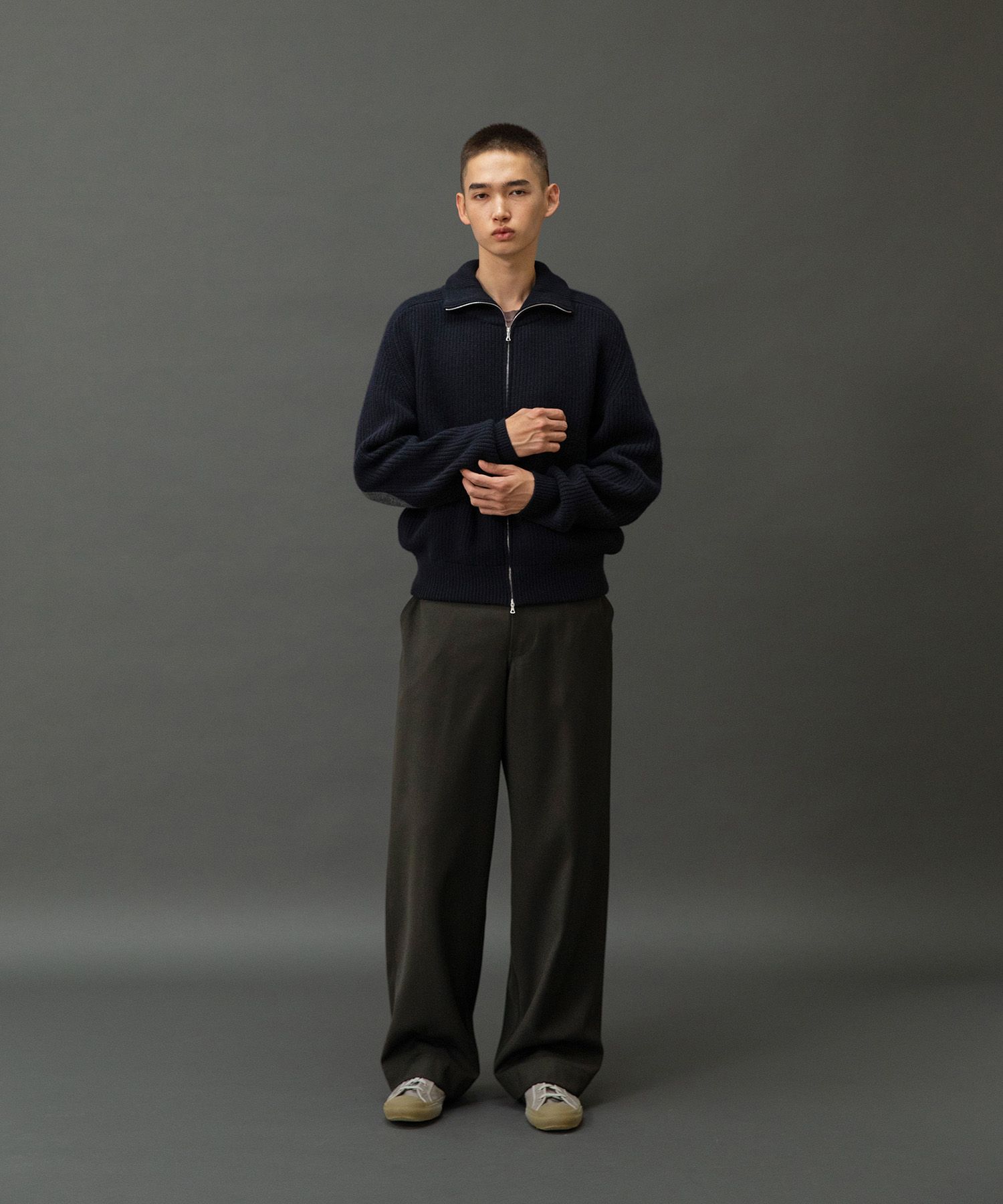 Driving Knit Blouson（Dark Navy）
