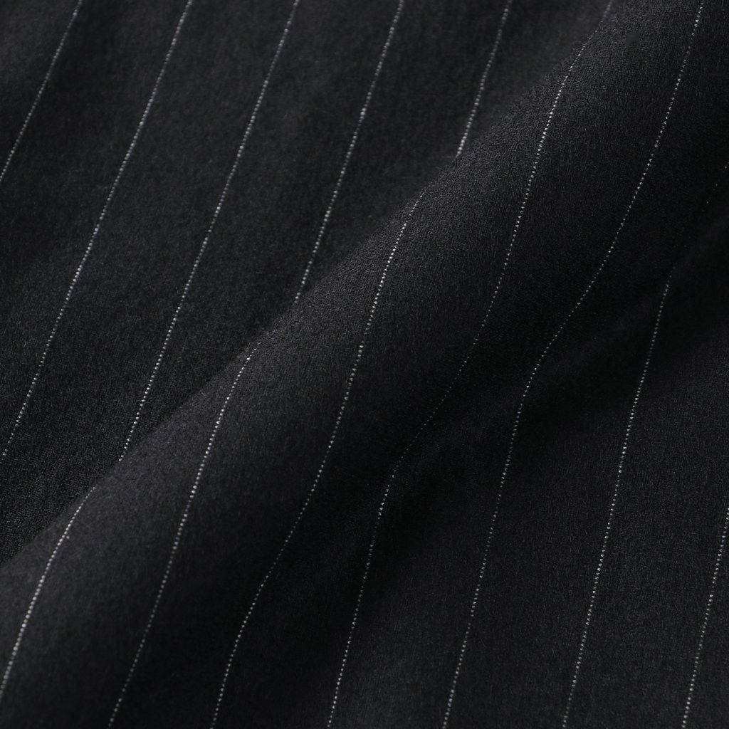 36G Wool Stripe Double Jacket（BLACK）
