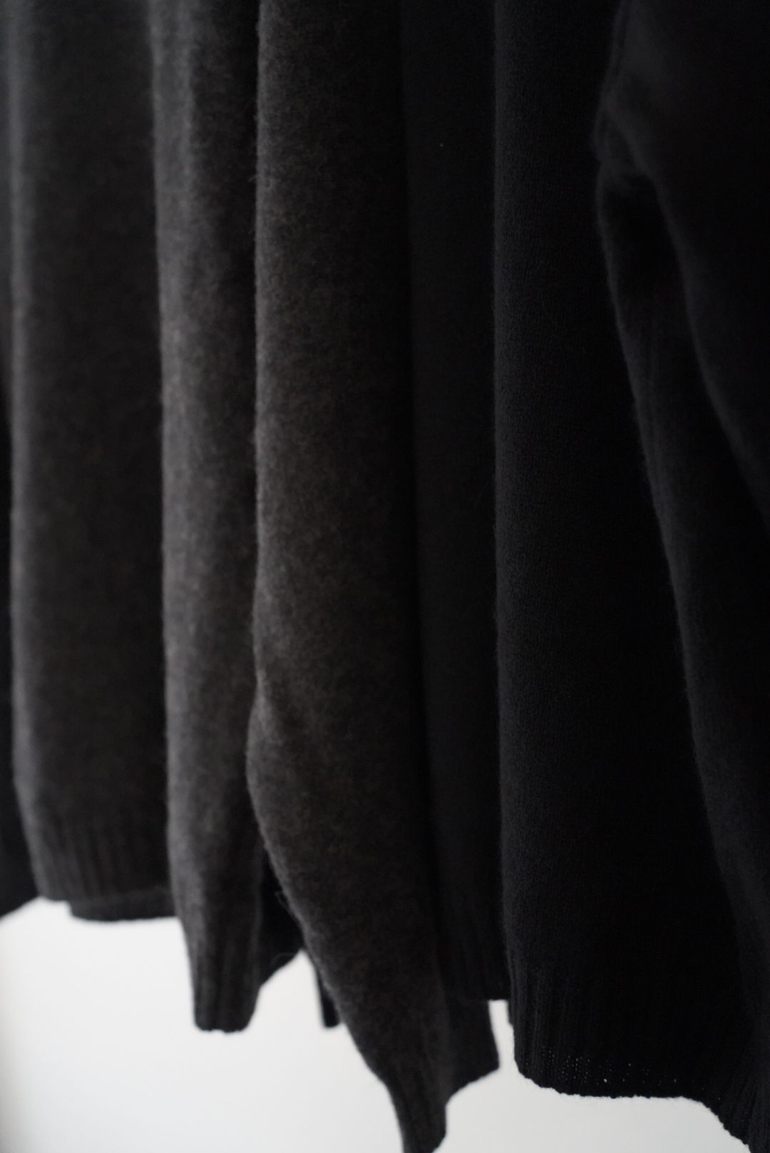 ALPACA POLO COLLAR KNIT SHIRT（BLACK）