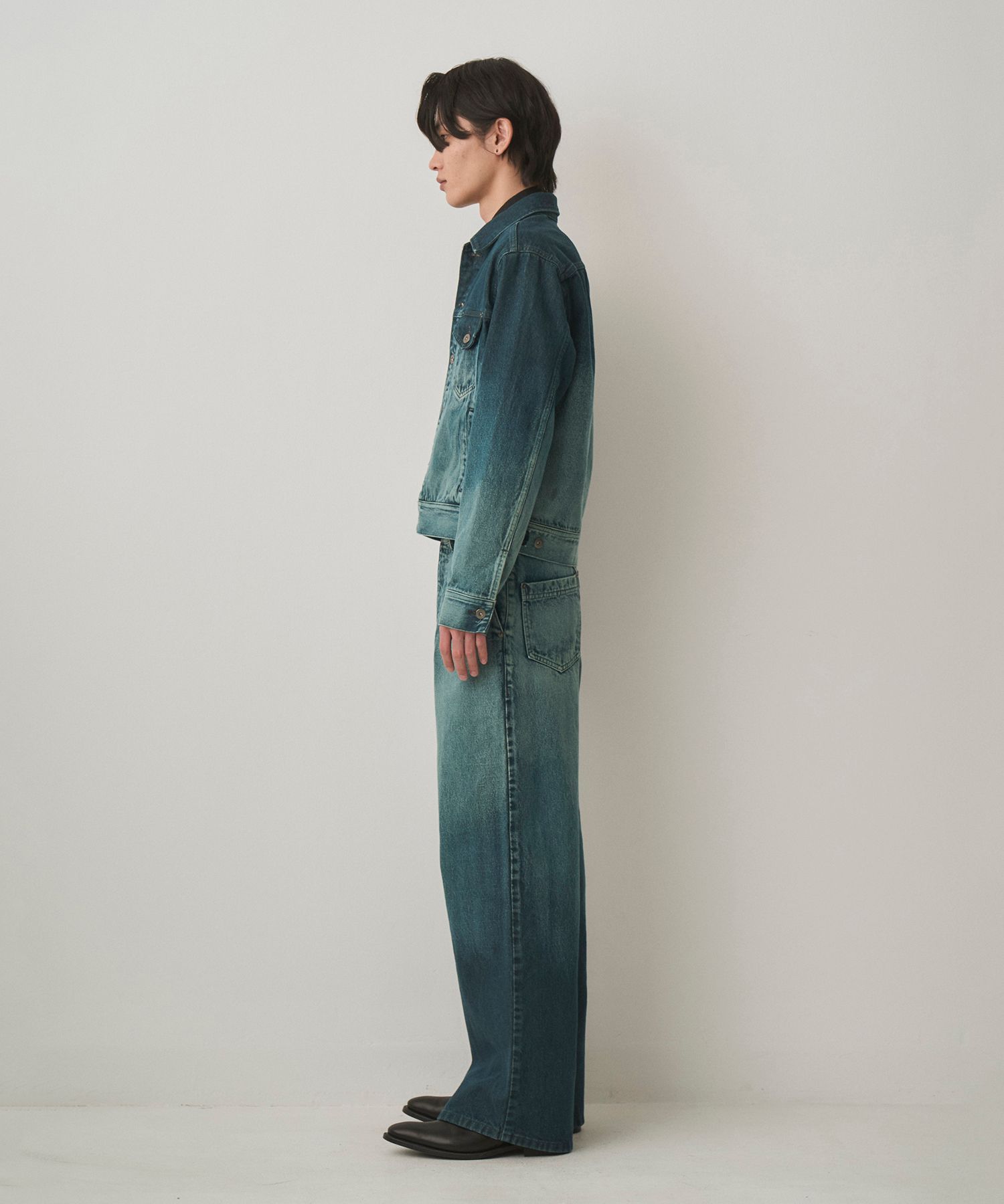 GRADATION DENIM JACKET（STEEL BLUE）