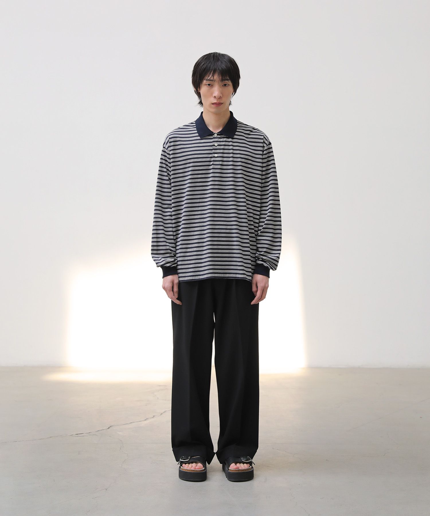 Brief Stripe Rugby TEE(NAVY)