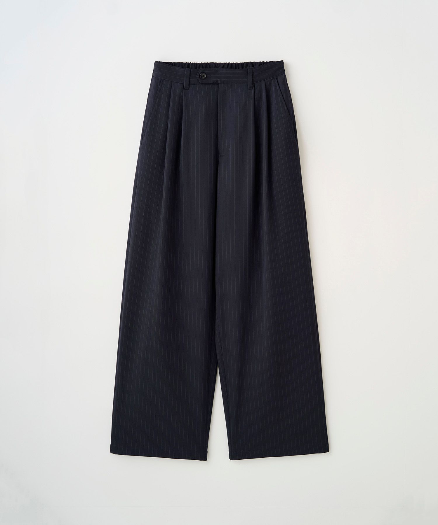2TUCK WIDE PINSTRIPE PANTS（NAVY）