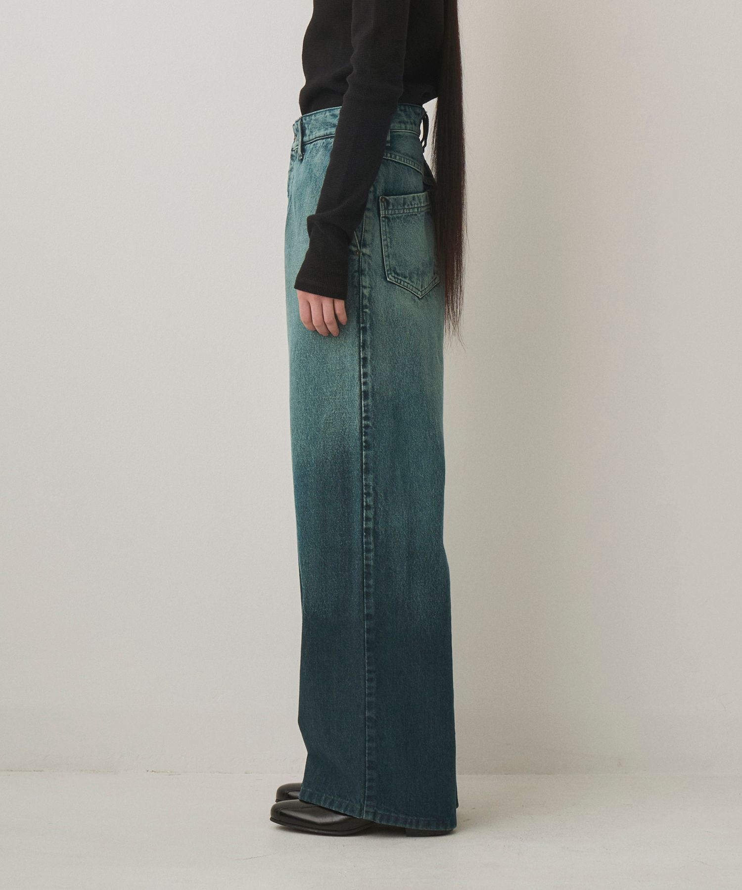 GRADATION WIDE DENIM（STEEL BLUE）