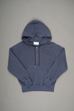 rocessed Half-Zip Sweat Hoodie（NAVY）