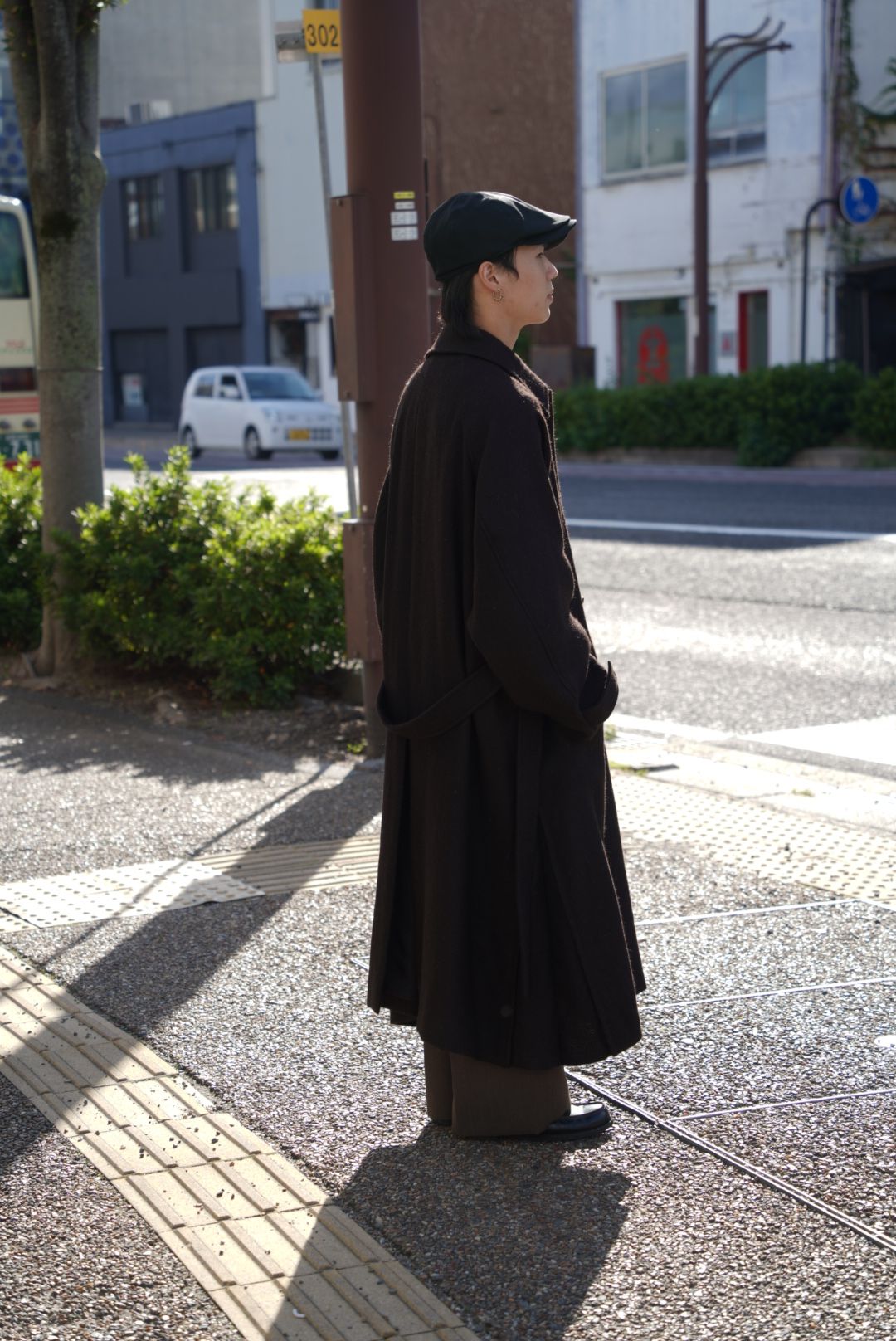 ALPACA OVERSIZE BALMACAN COAT（BLACK）