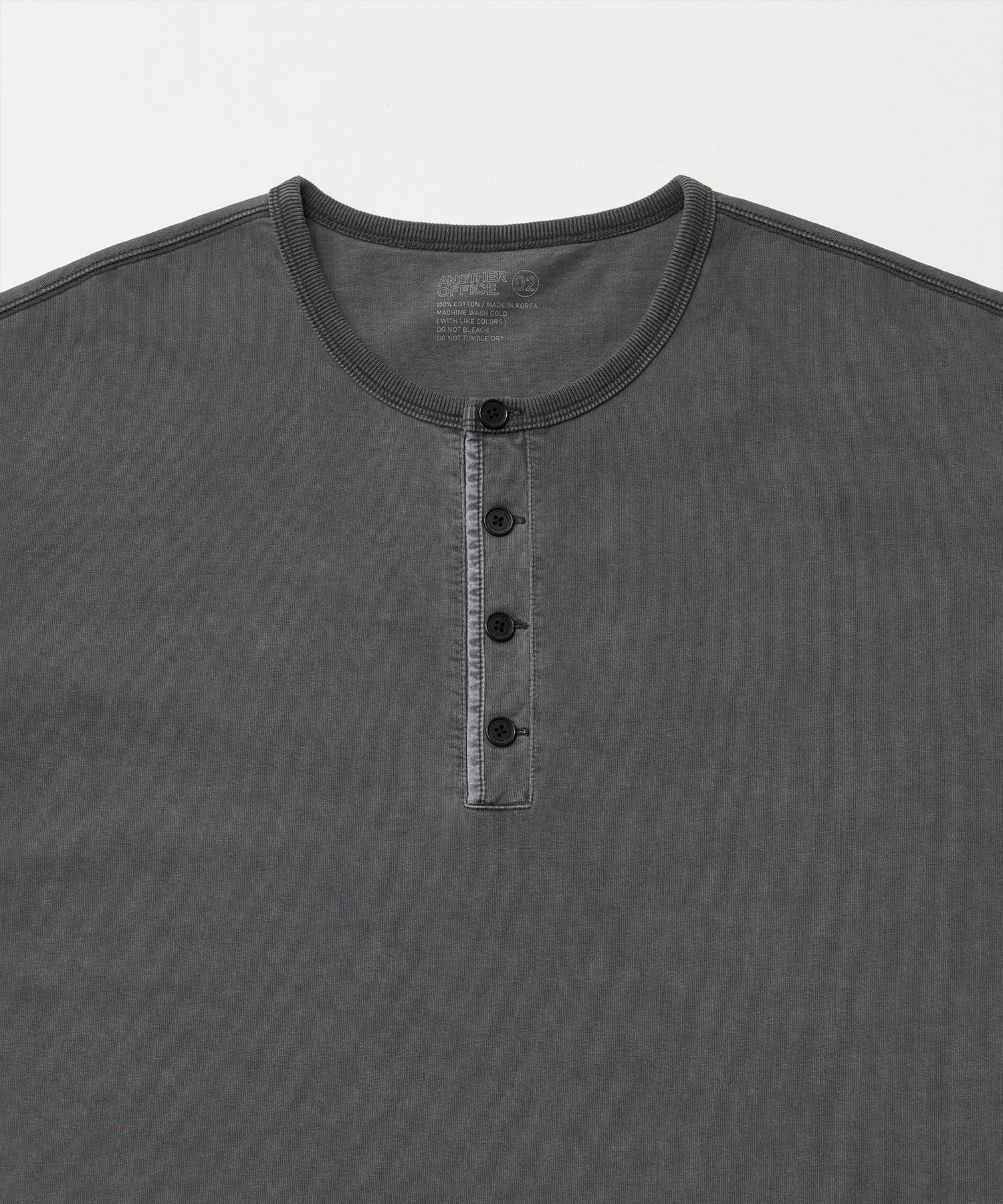 French Henry Neck Garment Tee（DOVE GRAY）