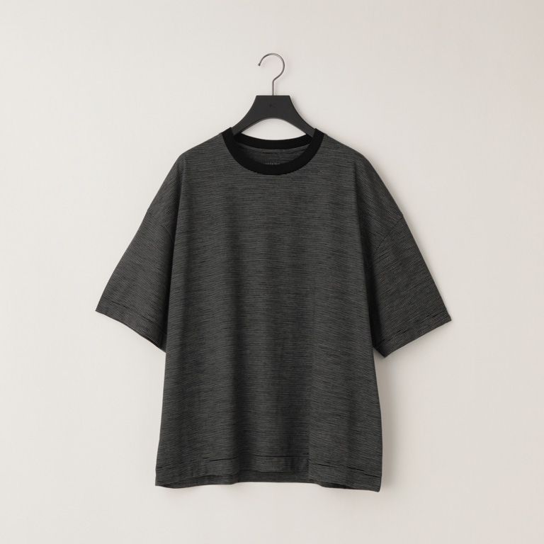 32G Wool Stripe SS Tee（BLACK）