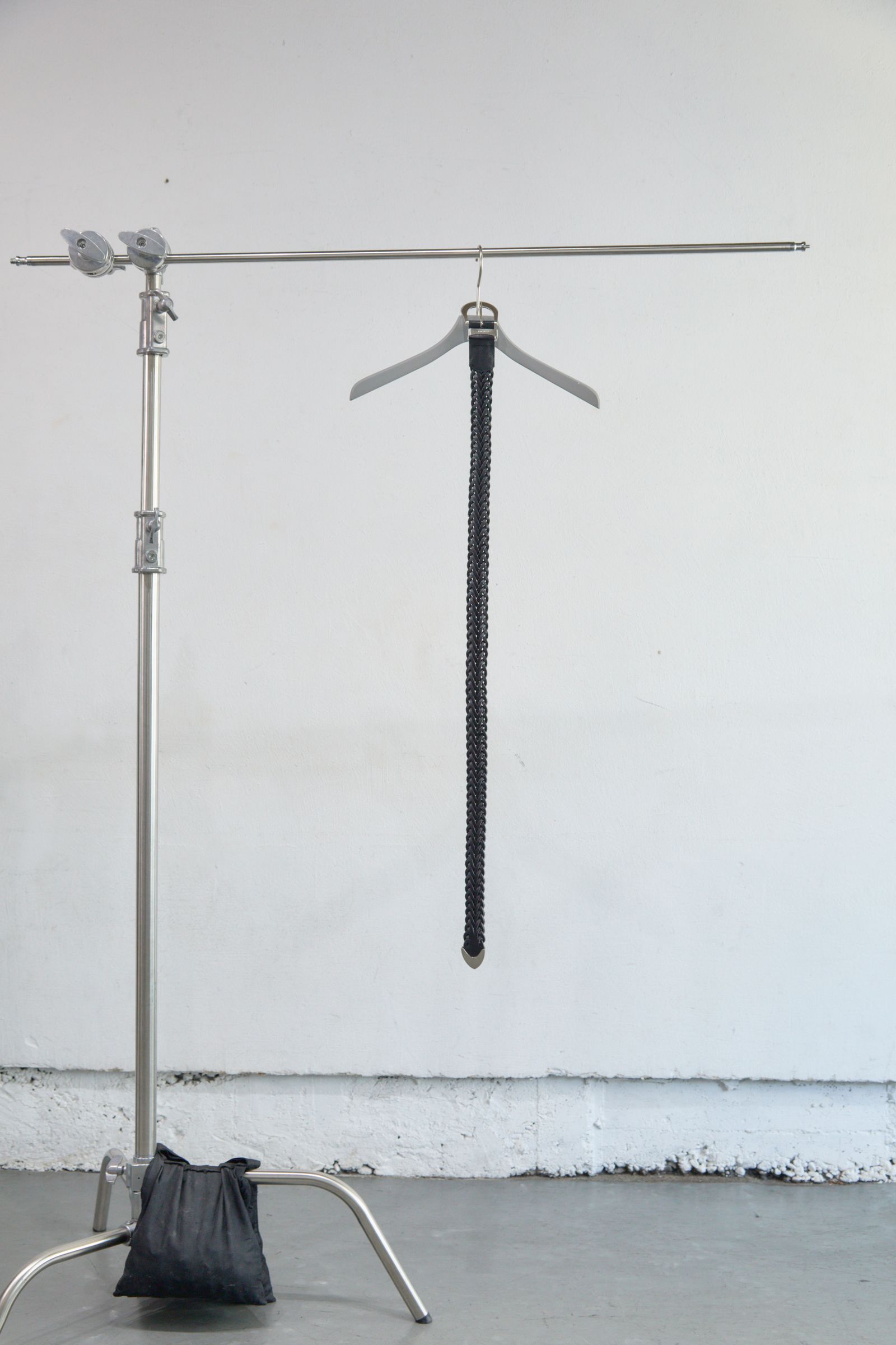 3.8 C LEATHER MESH BELT（BLACK）