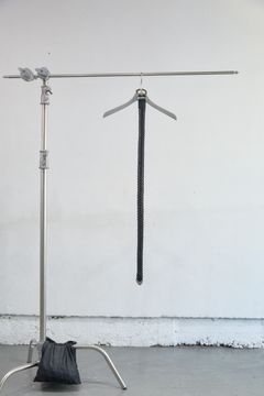 3.8 C LEATHER MESH BELT（BLACK）