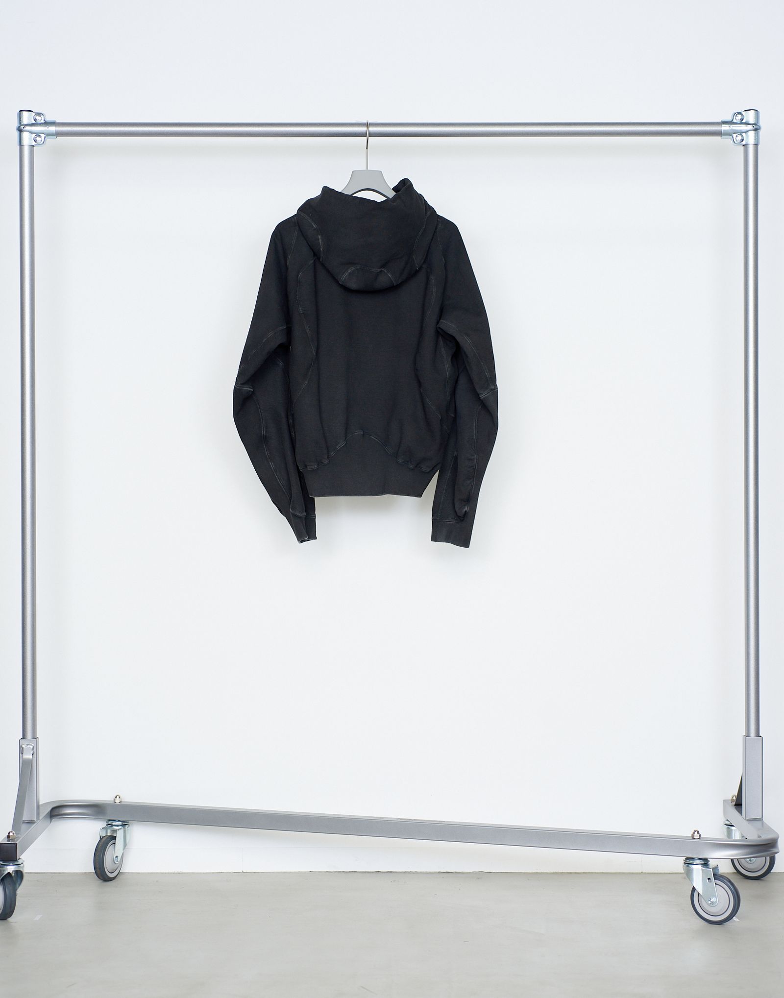 PANELED ZIP UP HOODIE（FADED BLACK）
