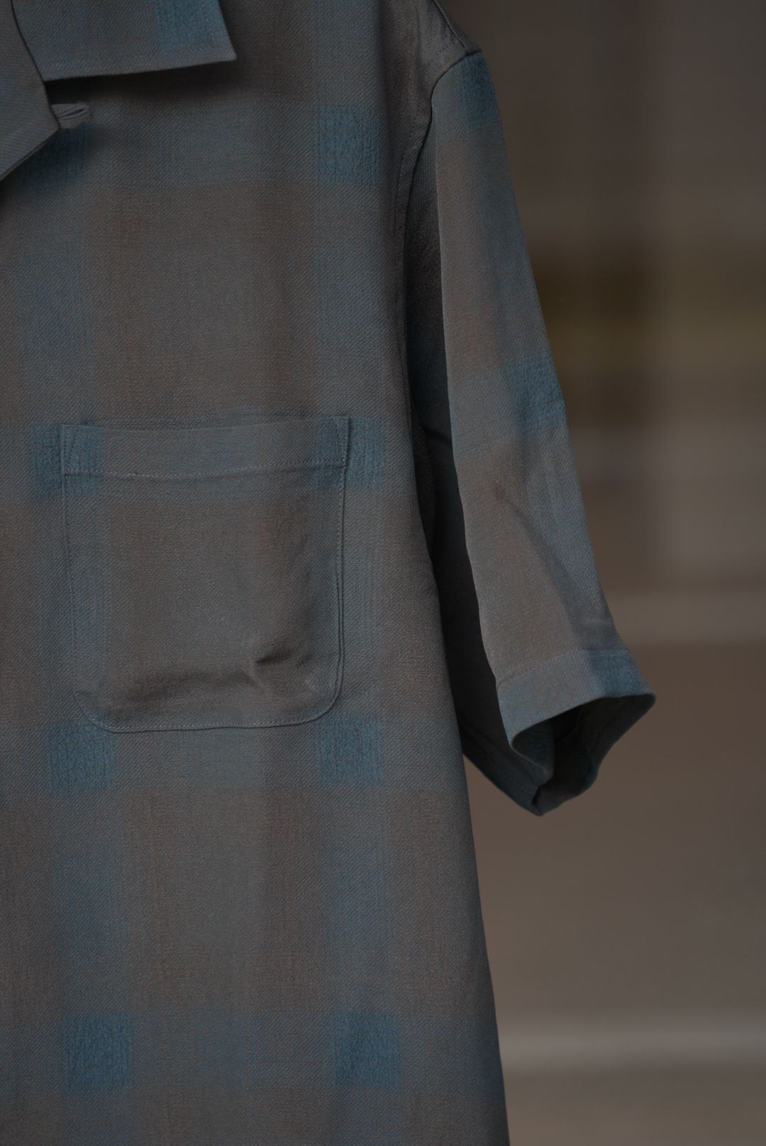 OPEN COLLOR S/S SHIRTS（BROWN)