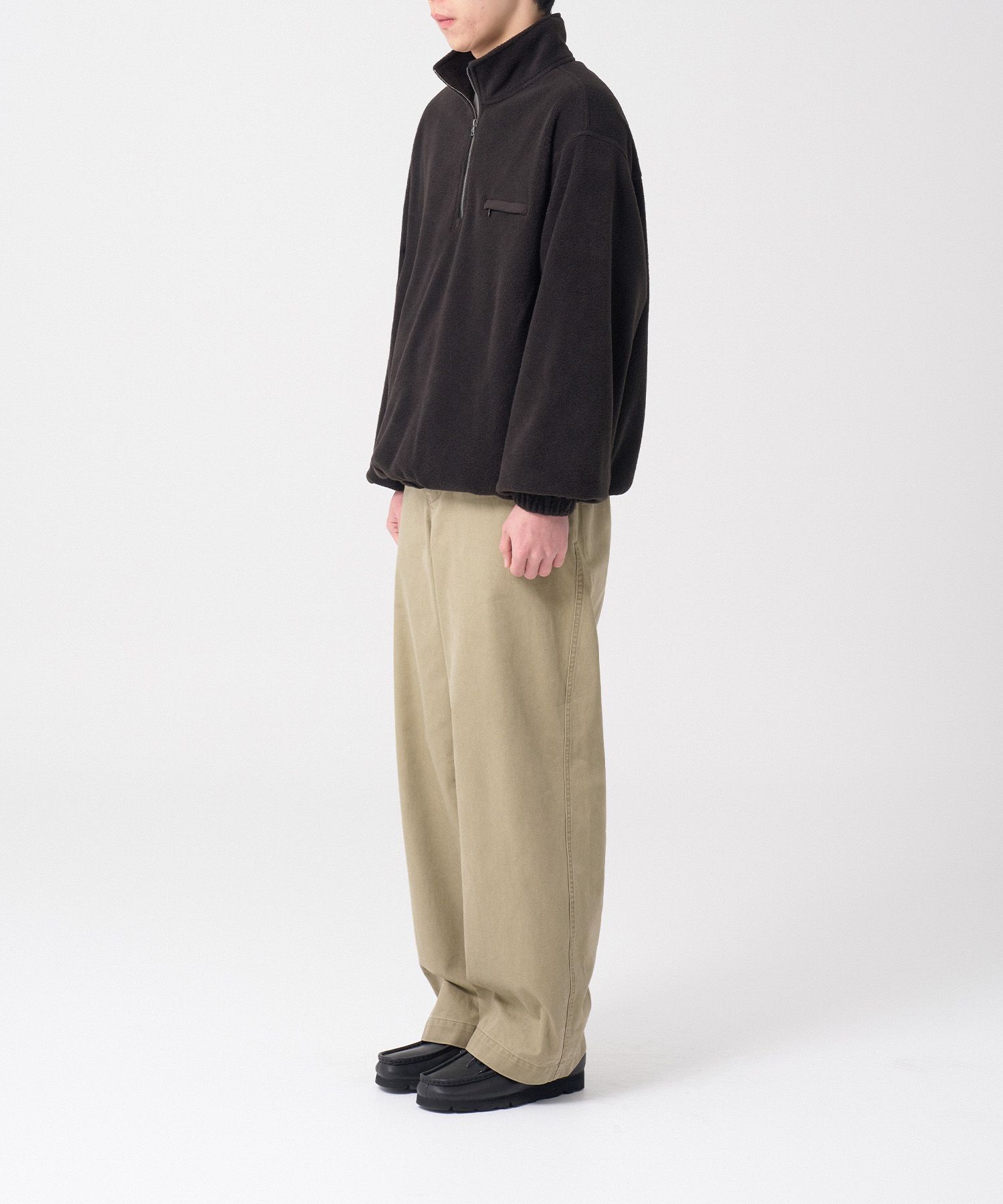 Tourist Fine Fleece Half Zip-up（BLACK）
