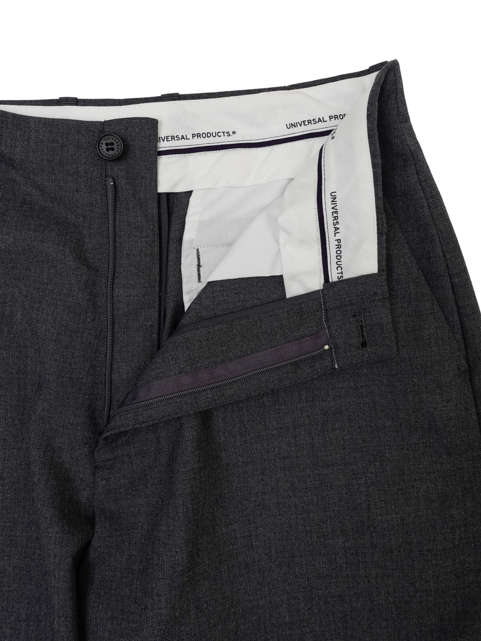 SUMMER WOOL WIDE TROUSERS（GRAY）