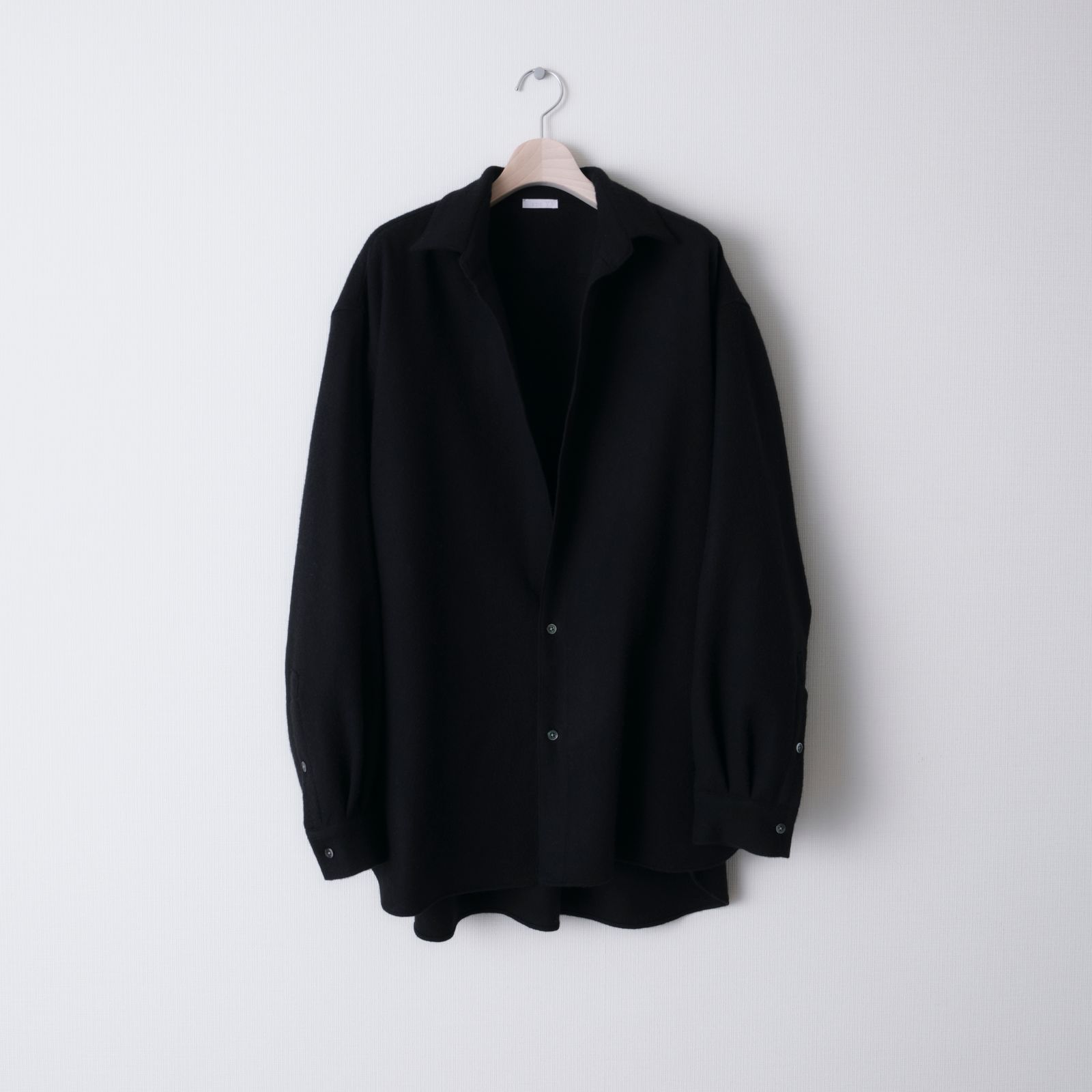 CASHMERE SHIRT JACKET（BLACK）