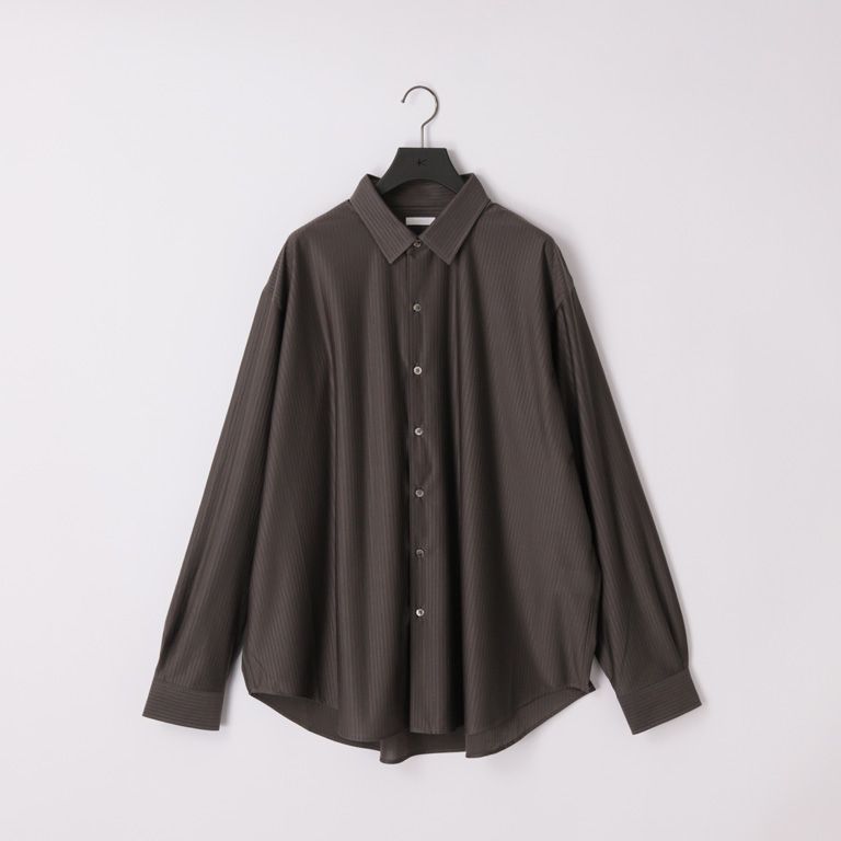 46G Stripe Atmosphere Shirt（CHARCOAL BROWN）