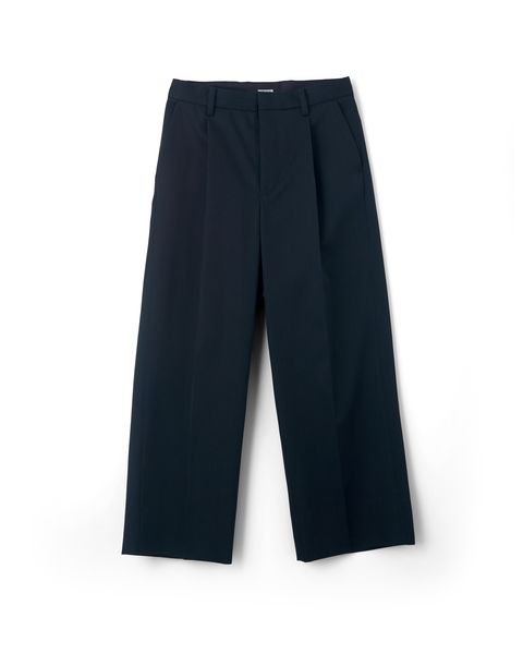 TARP WOOL SLACKS"GABA"（BLACKSTRIPE）