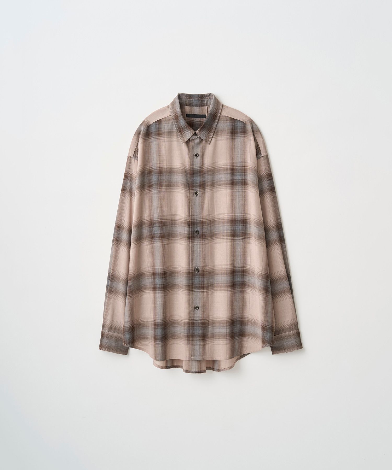 LIGHTWEIGHT OMBRE CHECK SHIRT（BEIGE）